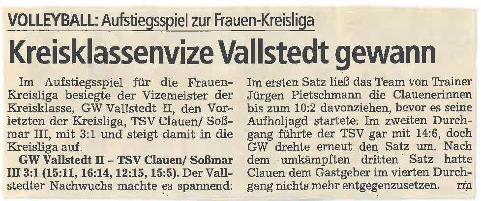 20.03.1998 Relegation Kreisliga 2. Damen