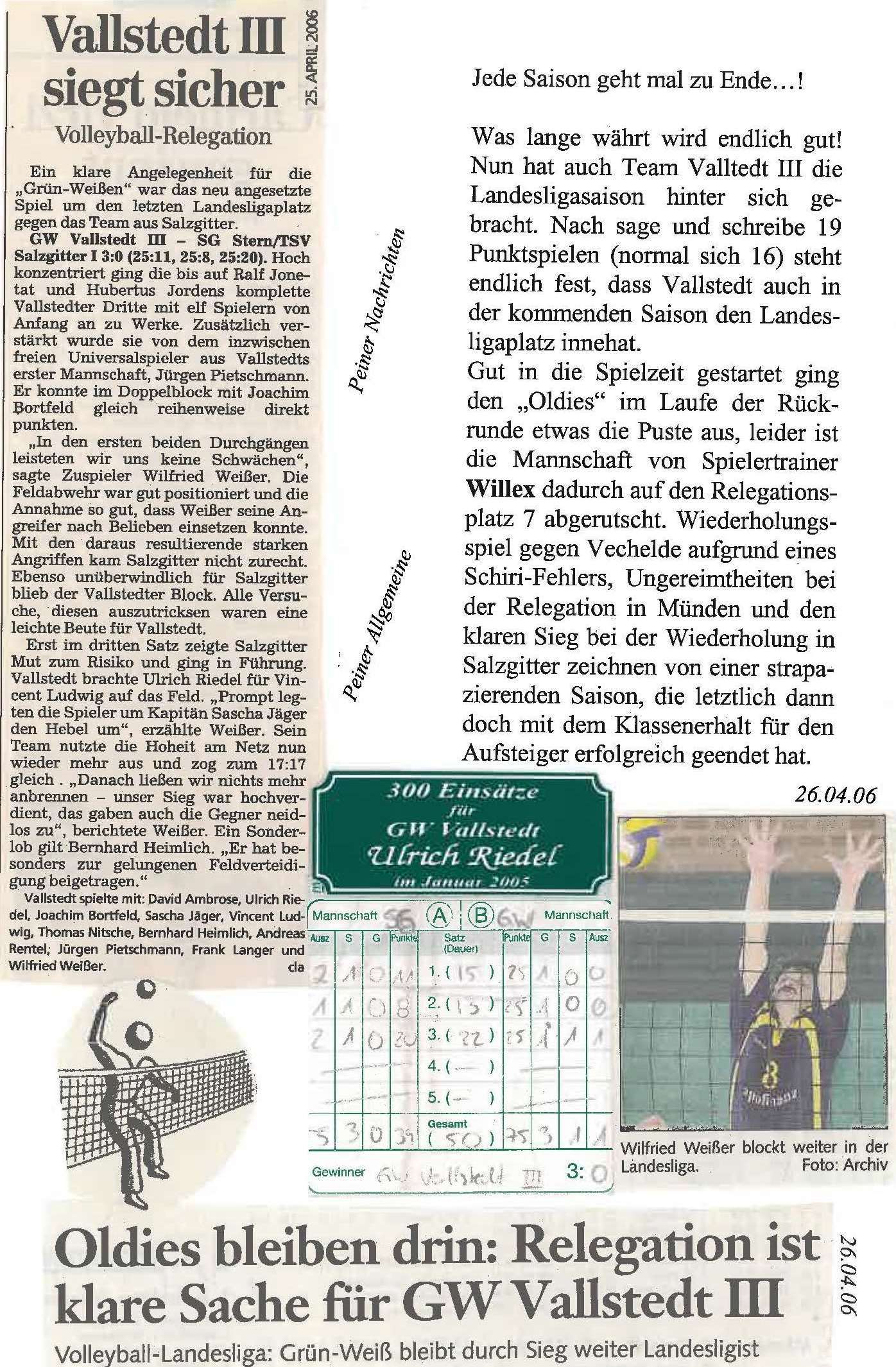 25.04.2006 Relegation Landesliga 3. Herren